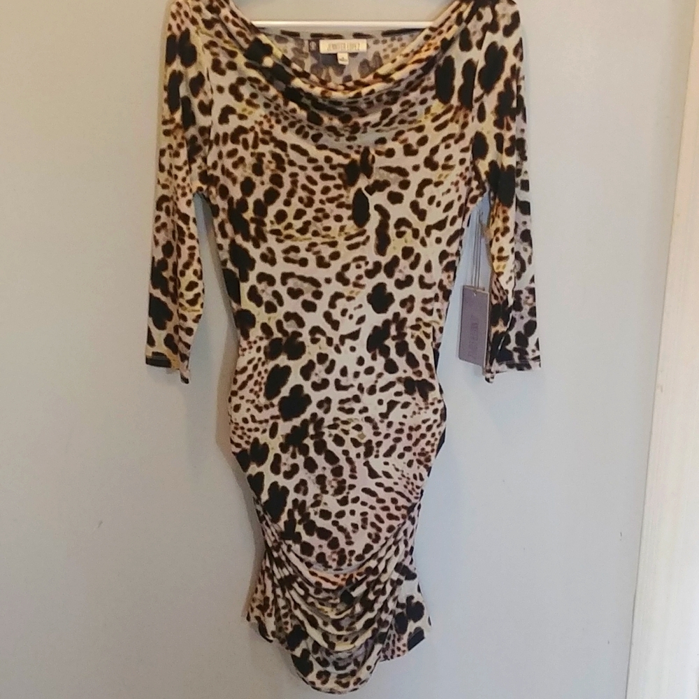 Jennifer Lopez Eternal Beauty Shaped Leopold Dress NWT Size Medium